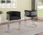 BQ-BS020-3: Teddy Fabric Barstools in Chrome