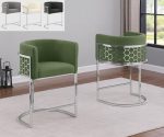 BQ-BS030-3: Single Teddy Fabric Barstool in Chrome