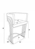 BQ-BS024L – 6L: Set of 2 Leathaire Barstools - Image 2
