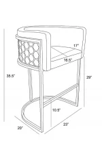 BQ- BS034L – 6L: Single Leathaire Barstool - Image 2