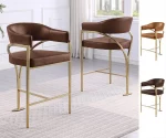 BQ-BS304 – 6L: Leathaire Barstools with Matte Chrome