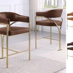 BQ-BS304 – 6L: Leathaire Barstools with Matte Chrome