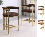 BQ-BS384 – 6L: Leathaire Barstools with Matte Chrome (Single)