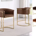 BQ-BS014L – 6L: Single Barstool in Leathaire Fabric