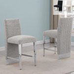 BQ- BS560-3: Boucle Fabric Barstools with Chrome