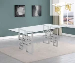 BQ- D221, D222 - DT Glass Dining Table (2 Sizes & Colors)