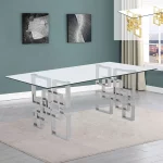 BQ- D221, D222 - DT Glass Dining Table (2 Sizes & Colors)
