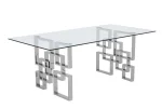 BQ- D221, D222 - DT Glass Dining Table (2 Sizes & Colors) - Image 2