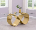 BQ- D406, D407, D408, D409-DT: Infinity Base Glass Dining Table (2 Sizes, 2 Finishes) - Image 11