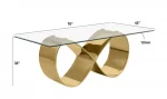 BQ- D406, D407, D408, D409-DT: Infinity Base Glass Dining Table (2 Sizes, 2 Finishes) - Image 3