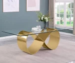 BQ- D406, D407, D408, D409-DT: Infinity Base Glass Dining Table (2 Sizes, 2 Finishes) - Image 13
