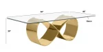 BQ- D406, D407, D408, D409-DT: Infinity Base Glass Dining Table (2 Sizes, 2 Finishes) - Image 5