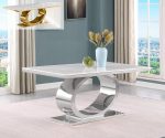 BQ- D430, 431, D432, D433 White Marble Dining Table (2 Colors, 2 Sizes)