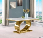 BQ- D430, 431, D432, D433 White Marble Dining Table (2 Colors, 2 Sizes) - Image 3