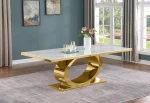 BQ- D430, 431, D432, D433 White Marble Dining Table (2 Colors, 2 Sizes) - Image 5