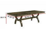 BQ- D530 & D531-DT: Antique Brown Wood Dining Table - Image 2
