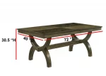 BQ- D530 & D531-DT: Antique Brown Wood Dining Table - Image 4
