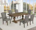 BQ- D700 & D701: Brown Oak Dining Set