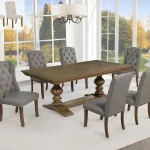 BQ- D700 & D701: Brown Oak Dining Set