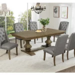 BQ- D702 & D703: Rustic Oak Dining Set