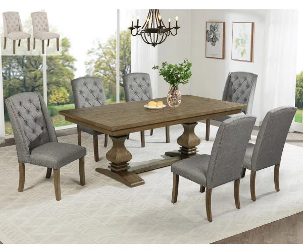 D702-D703-600x500.jpg00 BQ- D702 & D703: Rustic Oak Dining Set - Image 1
