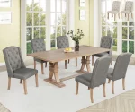 BQ- D706 & D707: Rustic Light Oak Dining Set