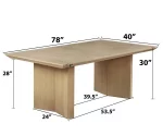 BQ- D730: Modern Light Oak Dining Set - Image 2