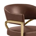 BQ-BS304 – 6L: Leathaire Barstools with Matte Chrome - Image 2