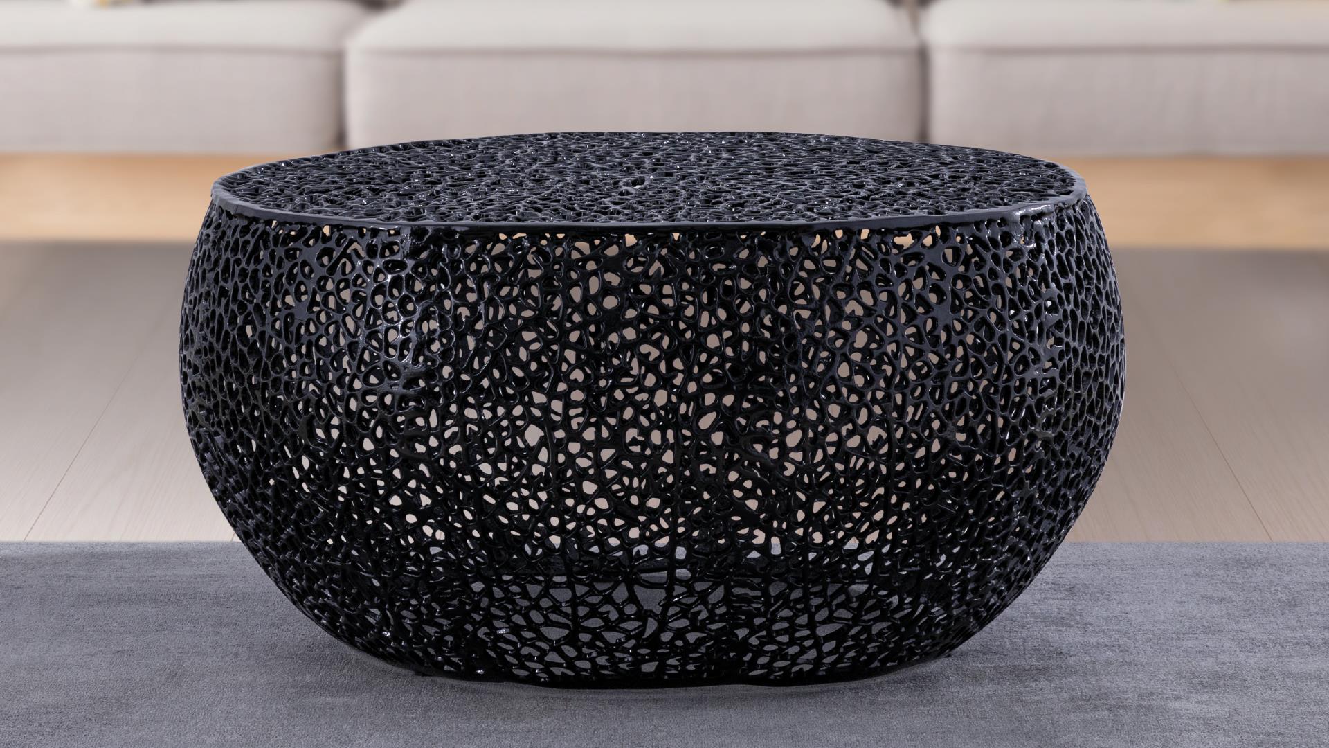T3502_32_10__BLACK_ 1 MAX: T3502-32 ROUND COFFEE TABLE ( BLACK, SILVER, GOLD ) - Image 1